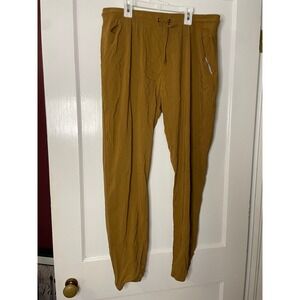 RESET Womens XL Pull On Drawstring Casual Jogger Pants Comfy Brown